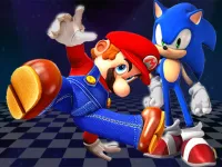Super Mario &amp; Sonic FNF Dance image